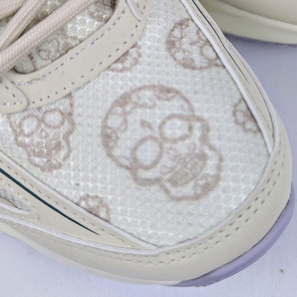 Skechers Street Sneaker Tres Air Uno Dia De Muertos Lace Up Natural 7.5 NWT - Picture 7 of 15